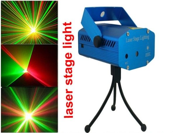 Blå Mini Led Laser Projektor DJ Disco Bar Stage House Lighting Light Galaxy