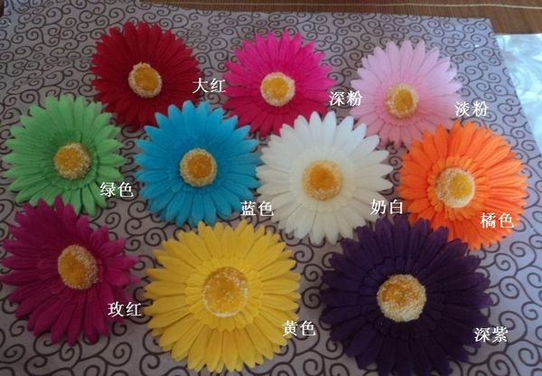 

100pcs 9cm Artificial Simulation Silk African Daisy Gerbera Jamesonii Flower Head for diy Wedding Party Jewerly Decorative