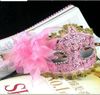 Hot sale Venice party masks exquisite lace diamond leather lady Masks Masquerade princess mask with flower