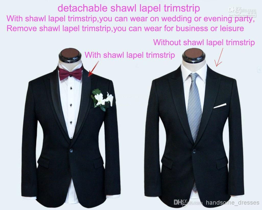 Custom Made Men Suit,Black Wool Mens Wedding Suit,Double Collar Mens ...