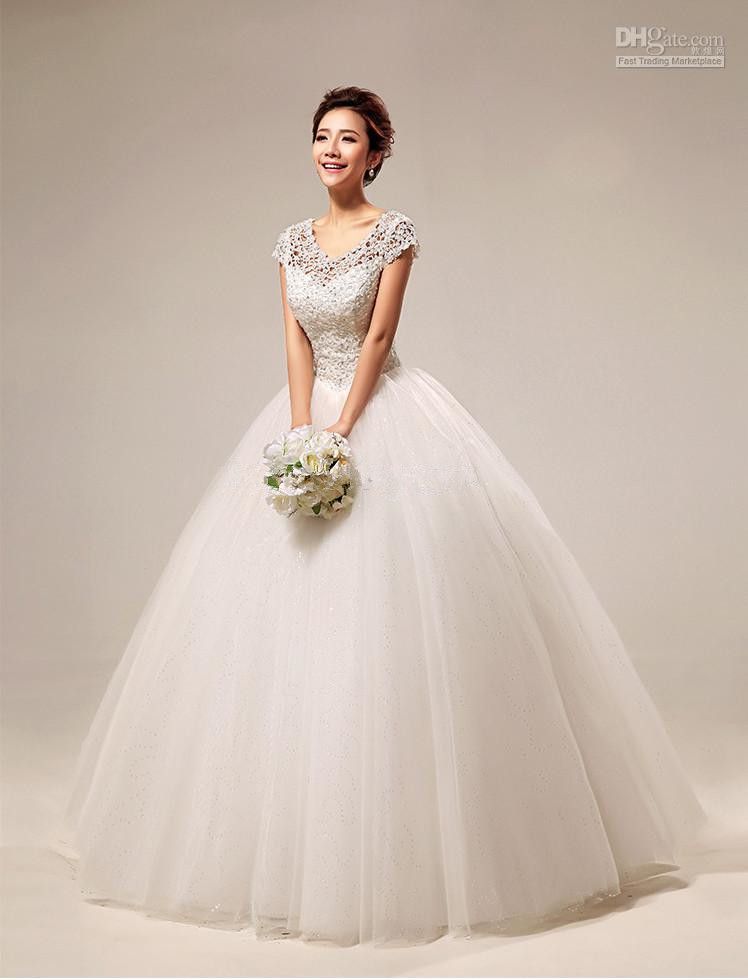 short white ball gown