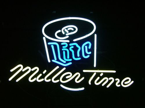 2019 MILLER LITE MILLER TIME BEER BAR PUB NEON LIGHT SIGN