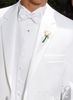 Moda Gorący Sprzedam Białe Oblubieniowe Smokingi Męskie Suknia Ślubna Kulka Ball (Płaszcz + Spodnie + Kamizelka + Kamizelka) Dostosowane
