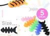 2014 Hot Style Silicone Rubber Fish Bone Earphone Cord MP3/MP4 player Cable Winder Holder Organizer 100pcs/lot