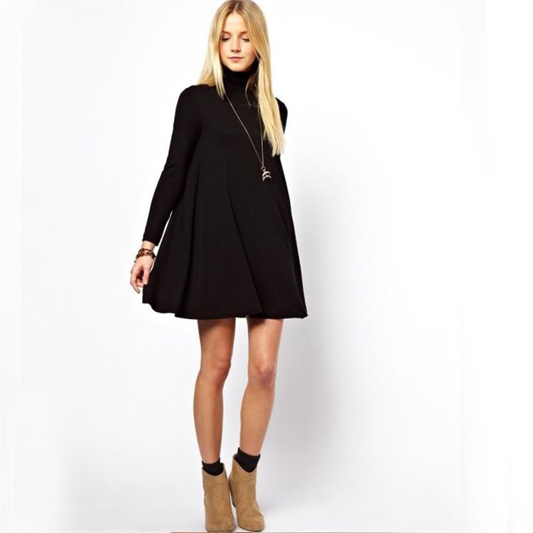Turtleneck Loose Dress Flash Sales, 59 
