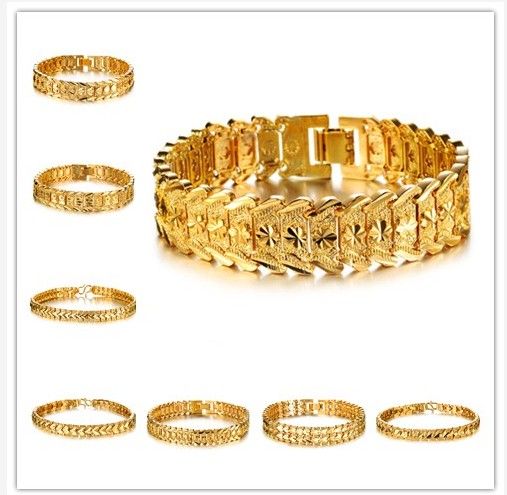

New arrival fashion Gold plated Jewelry women/men Bracelet bangle Never fade