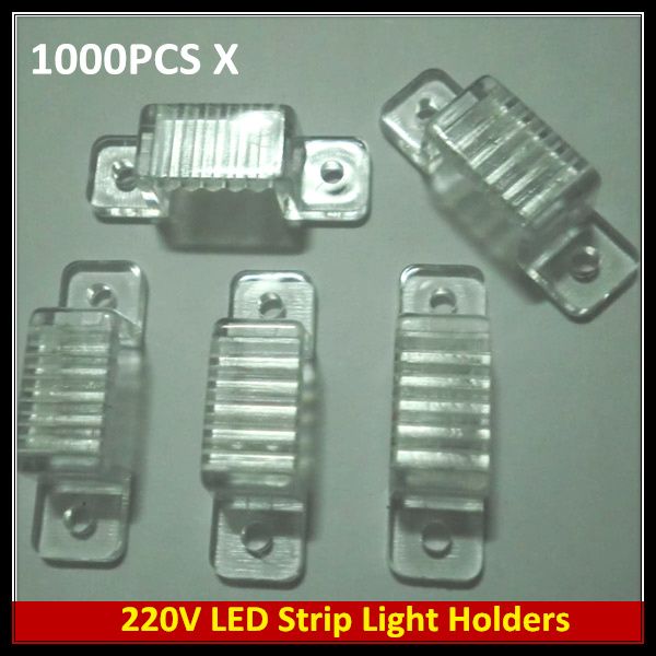 

1000PCS 110V 220V LED Strip Light Rope Light Mount Holders 12mm 15mm Mounting Clips Free Shipping