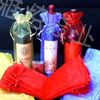 Clear Organza Wine Bottle Bag 15x36cm 6x14inch Pack med 50 Olive Oil Champagne Makeup Presentförpackning Pouch Favor Sack4960773