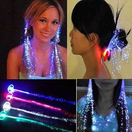 Bijoux de cheveux colorés décoration lumineuse flash LED tresse nouveauté queue de cochon décoration pour halloween