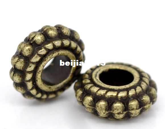 Free Shipping 100pcs Antique Bronze Tone Wheel Spacer Beads Findings 8x3mm Jewelry Findings making DIY wholesale-image-182010110