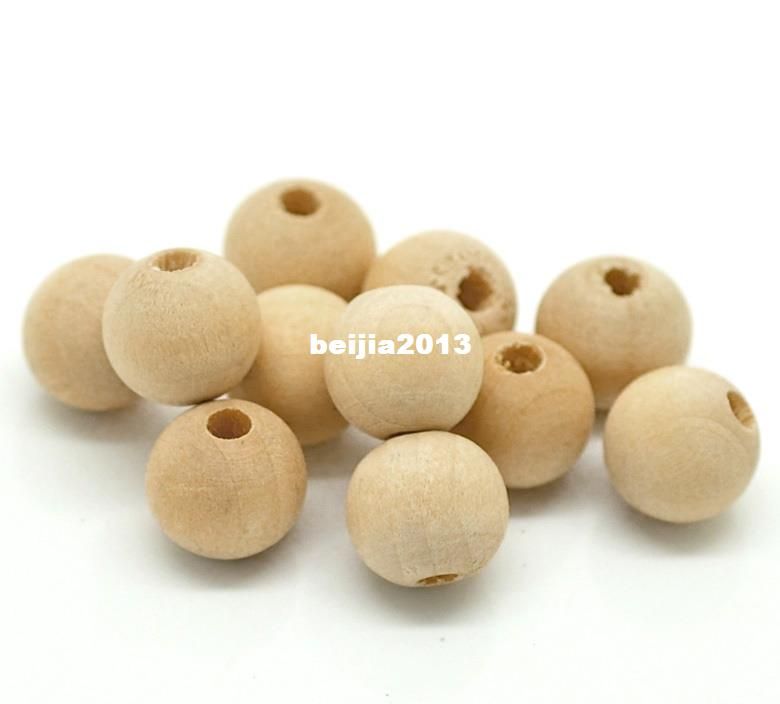 Free Shipping 300pcs Natural Ball Wood Spacer Beads 10x9mm-image-182011362
