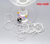 Stud 600pcs Silver Plated Wine Glass Charm Rings /Earring Hoops 25x21mm Findings Wholesale Jewelry Making Finding