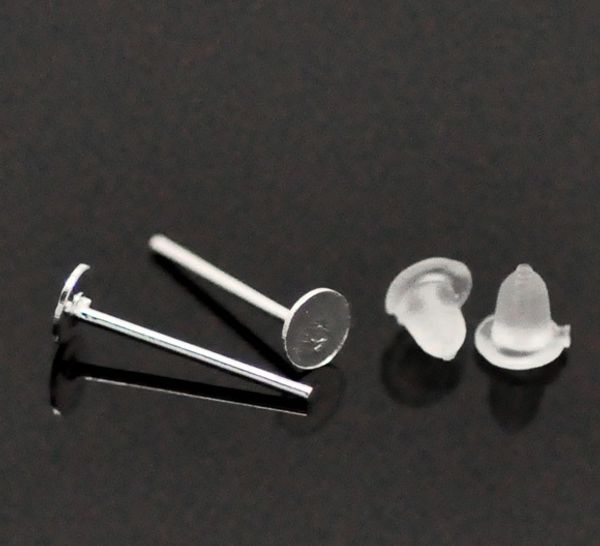 

Бесплатная доставка 1000 шт. посеребренные серьги сообщение (никель сейф) ж/ пробки