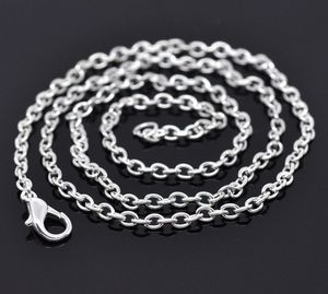 jewelry making chains venda por atacado-24 fios de prata banhado a lagosta Clasp Cadeia de link colares Achados de jóias por atacado