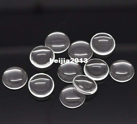 Free Shipping 50pcs Clear Round Glass Dome Seals 14mm Cabochon Scrapbook-image-182086303