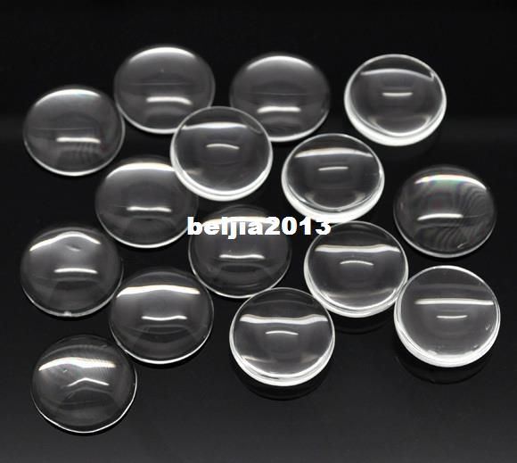 Livraison gratuite 30 pcs Clear Dôme de verre rond scelle 18mm Cabochon Scrapbook
