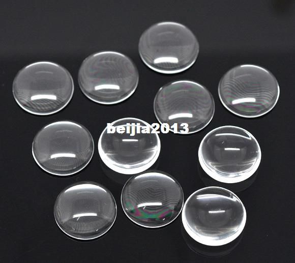 Livraison gratuite 30 pcs Clear Dôme de verre rond scelle 20mm Cabochon Scrapbook