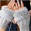 Hot now free ship with track numberFashion Winter Arm Warmer Fingerless Gloves, Knitted Fur Trim Gloves Mitten 928