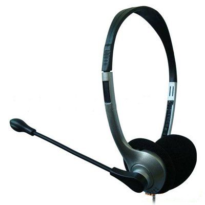 Auriculares de micrófono para auriculares de computadora para PC Skype MSN diseño sobre la cabeza