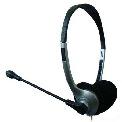 Casque micro pour ordinateur pour PC Skype MSN (conception sur la tête)