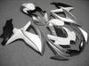 White Silver for Suzuki 2008 2009 2010 GSXR 600 750 K8 GSXR600 08 09 10 GSXR750 Обтекание комплект