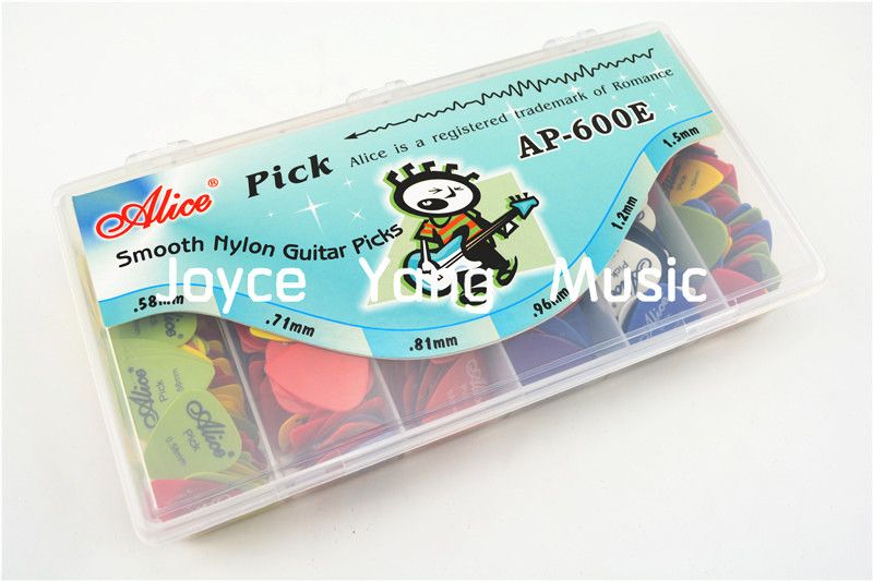 of Alice Smooth Nylon Acoustic Electric Guitar Picks Plectrums With Original Box8340029