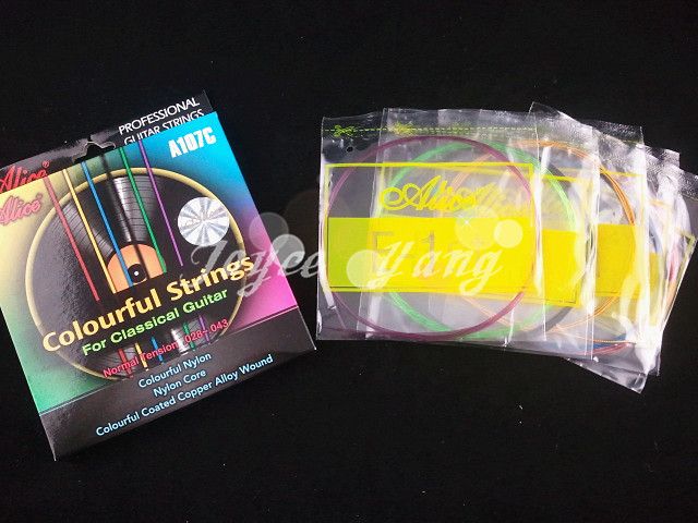 Alice colorida Clear Nylon Strings clássicas Strings de guitarra 1st6th Strings Wholes 3444661