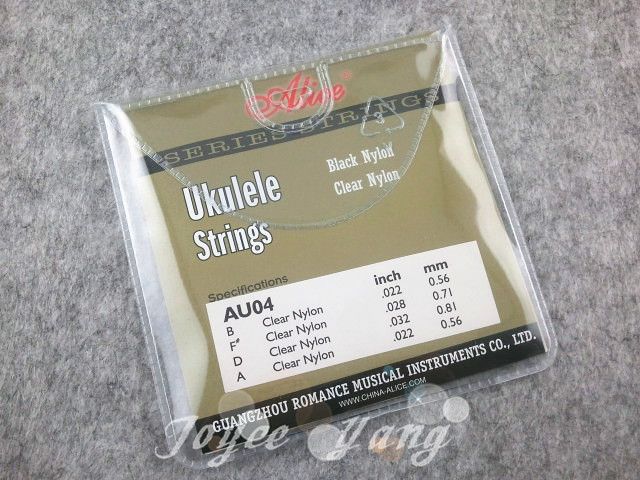 Alice AU04 Clear Nylon Ukulele Strings 1st4th Strings Wholes7640014