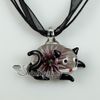 cat murano glass necklaces pendants flowers inside lampwork High fashion jewelry Handmade jewelry Fashion necklace mup2412MY8