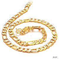 Versión coreana de la nueva joyería, chapado en oro de 18 quilates, collar chapado en oro personalizado para hombre O-KL437