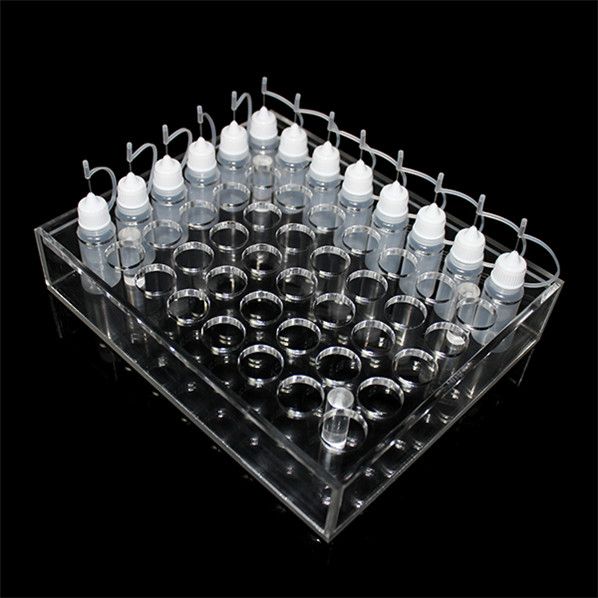 عرض معرض Acrylic Clear Stark Show Reshel Rack لـ 10 مل 20 مل 30 ملًا 50 ملًا E eliquid Eliquid E Bottle Bottle Bottle DHL