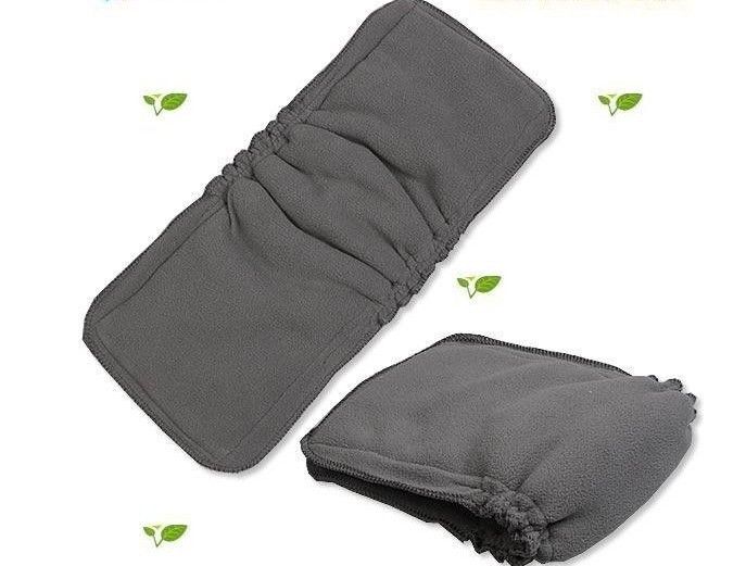 Bamboo Charcoal inserts with gussets 3+2 Baby Cloth Diaper pads Nappy Inserts