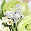 Shinning Butterfly Hair Clips Mini Rhinestone Pearl Hair Accessories Bridal Jewelry Women Party Supplies Smyckedekoration 10pcs2898345