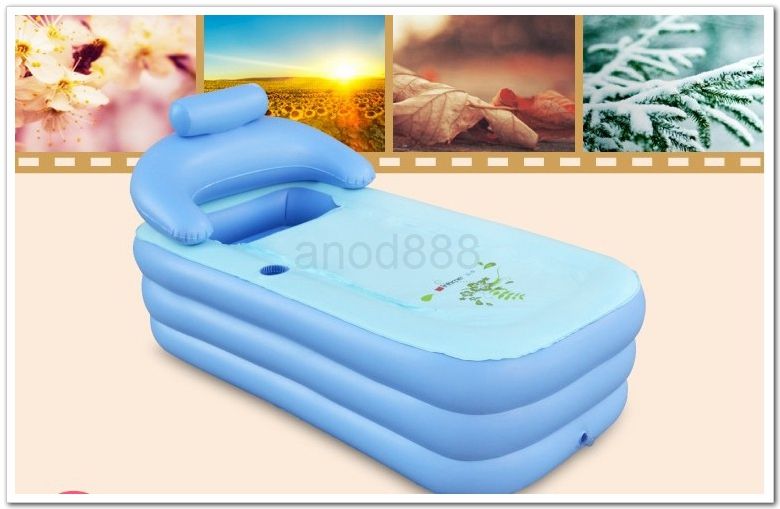 2021 160*84*64CM Spa PVC Folding Portable Bathtub Inflatable Bath Tub