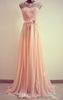 Hot Sale Jewel Cap Neckline Sleeves Appliques Sash Chiffon A Line Floor Length Evening Gown Bridesmaid Dress Party Dress