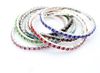 2014 New Colorful Spring Rhinestone single-row stretch bracelet Bracelet 20 Pcs / lot