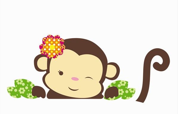 Wholesale And Retail Two Cute Baby Monkeys Cartoon Wall Stickers Kid Room Style Original Design 13 Pvc Wall Decals Home Decor From Sunki09 3 24 Dhgate Com