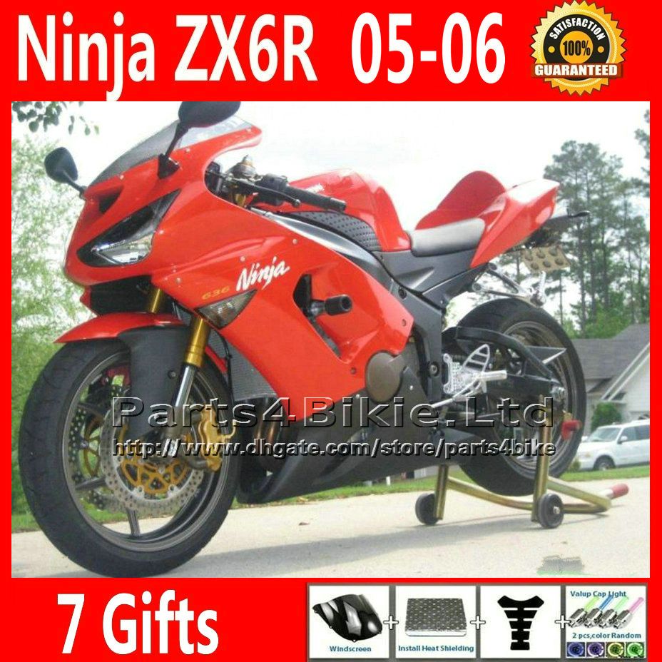 Ryd op maling Med venlig hilsen 7 Free Gifts Black Red Motorcycle Fairing Kit For Ninja 2005 2006 ZX6R  Kawasaki 636 ZX 6R Fairings Body Kits ZX 6R ZX636 05 06 VR49 From  Parts4bike_ltd, $363.62 | DHgate.Com
