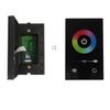 US Standard Black White Glass In-Wall LED RGB Touch Controller 12-24V DC 12A White and Black
