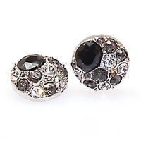 Antiqued Pewter Crystal Snap Button Charms dla Noosa Bransoletki i biżuteria, pasuje do bransoletki NOOSA / pierścienie, Gingersnaps, Rodowane
