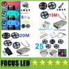 10M 15M 20M 25M RGB SMD 5050 wasserdichte LED-Streifen Licht + Fernbedienung + Netzteil