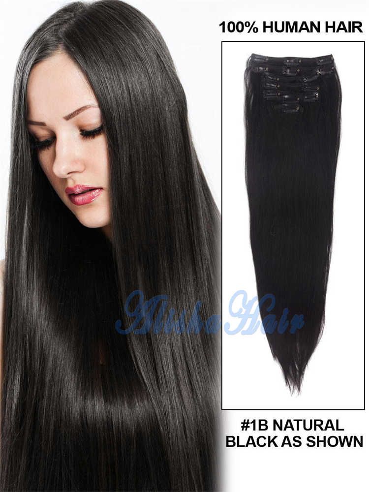 Unit Weight 75g/Totel 100g 6A Grade Clip In/On Human Hair Extensions