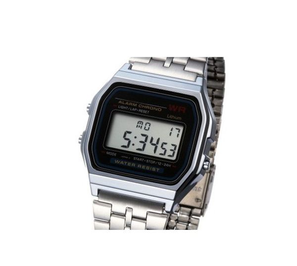 

Золото ретро старинные нержавеющей стали ремешок стиль ультра-тонкий светодиодн