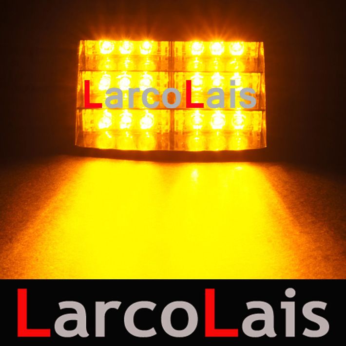 

Larcolais 18 LED Strobe Lights with Suction Cups & Fireman Flashing Emergency Security Car Truck Light Signal Lamp, White+amber