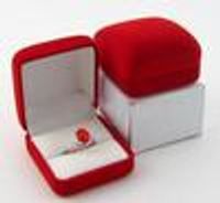 Wholesale 48 Large Red Velvet Ring Jewelry Display Gift Boxes