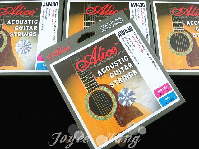 

3 Sets of Alice AW430 Super Light Acoustic Guitar Strings Plated Steel 1st-6th Strings Wholesales Free Shipping