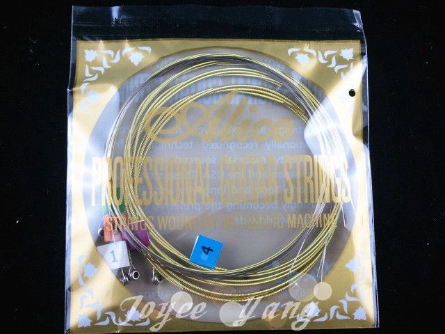 ALICE AW430 SUPER LUZ ACOUTICE SCRINGS PLATED AÇO 1ST6th Strings Wholes 5815612