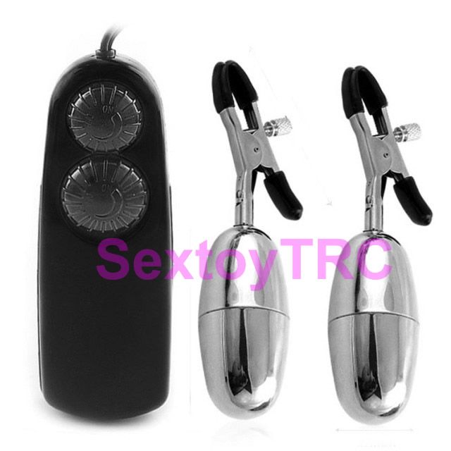 female sex toy vibrating nipple clamps black breast teasers nipple massager price wholesale worldwide black color clamp