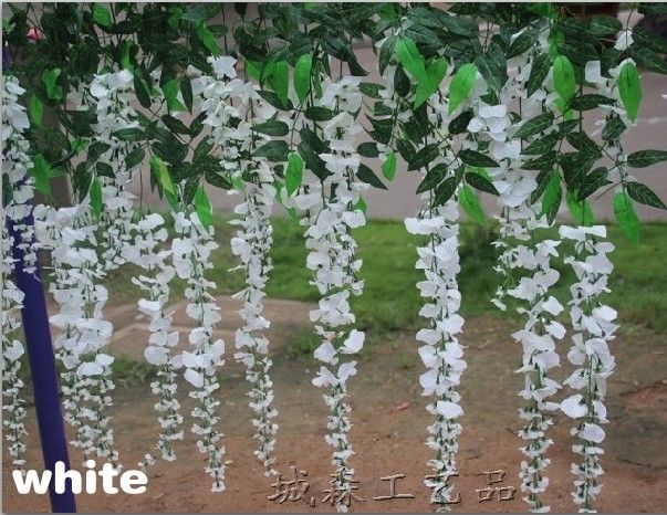 100 CM Length Artificial Flower Silk Wisteria Vine for Party Wedding Decoration