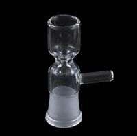 Tazón de vidrio hembra tobogán tubo de agua de humo bong ash goteador bubbler envío libre al por mayor 14mm y 19 MM